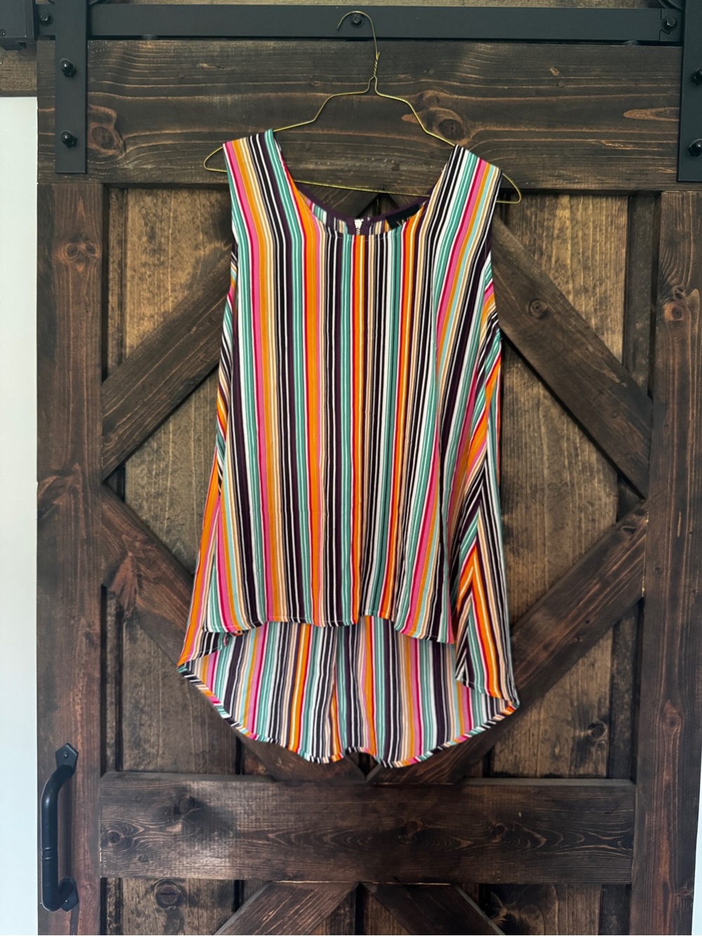 W5 Multicolor Striped Sleeveless Tank Top